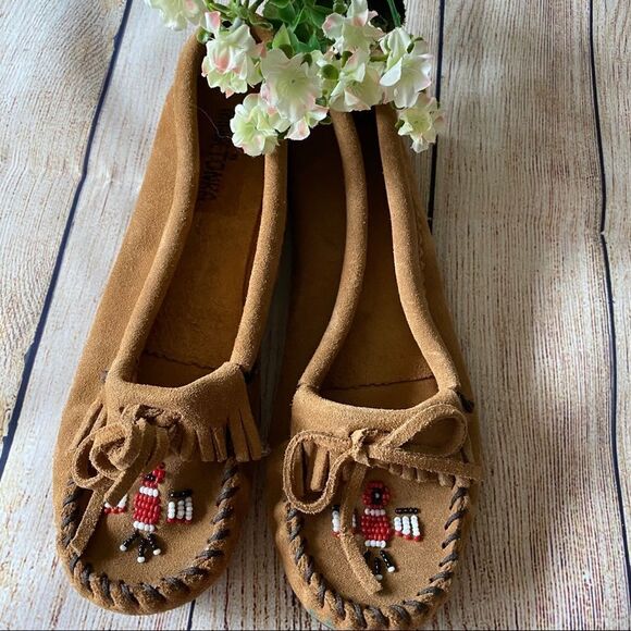 Minnetonka WOMENS Thunderbird II Beaded Suede - Picture 4 of 10